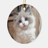 Ragdoll Kitten Cutie Keramisch Ornament (Links)