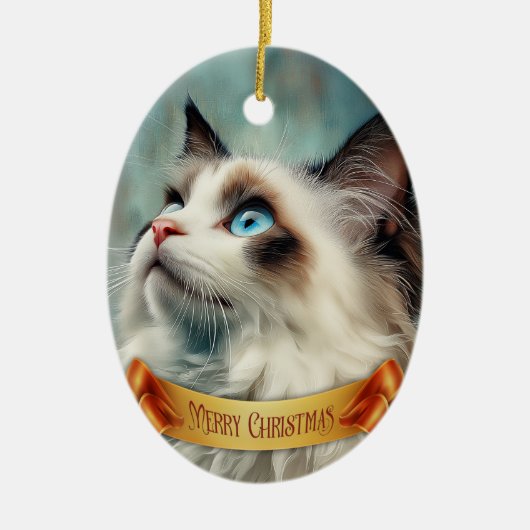 Ragdoll kitten keramisch ornament (Voorkant)