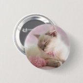 ragdoll kitten-knop ronde button 5,7 cm (Voorkant /achterkant)