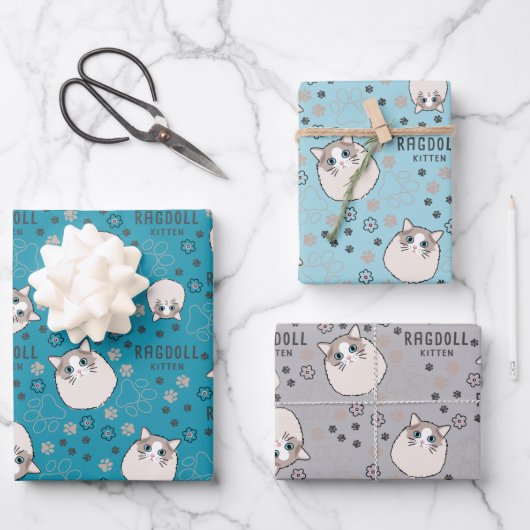 Ragdoll Kitten - Papier voor het oppakken Inpakpapier Vel (Voorkant)