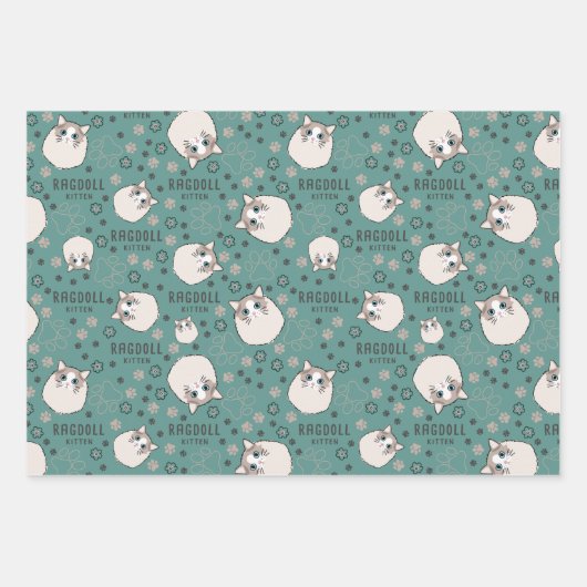 Ragdoll Kitten - Papier voor het oppakken Inpakpapier Vel (Voorkant)