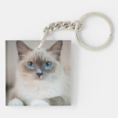 Ragdoll Kitten Portrait Sleutelhanger (Achterkant)