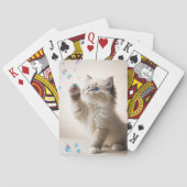 Ragdoll Kitten Speelt Met Bellen Pokerkaarten (Achterkant)