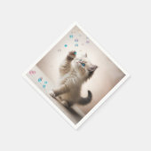 Ragdoll Kitten spelen met bubbels Servet (Hoek)