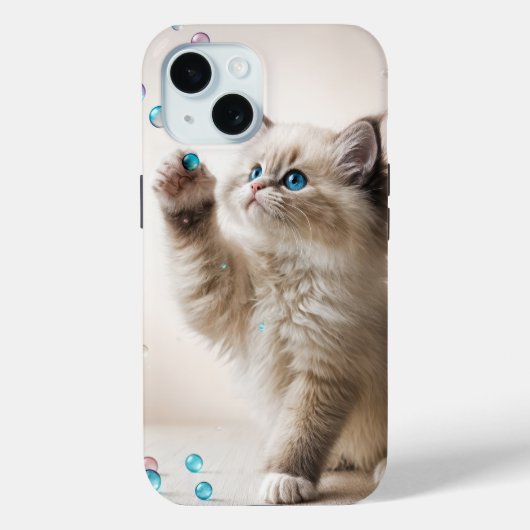 Ragdoll Kitten spelen met zeepbellen Case-Mate iPhone Case (Achterkant)