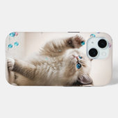 Ragdoll Kitten spelen met zeepbellen Case-Mate iPhone Case (Achterkant (horizontaal))