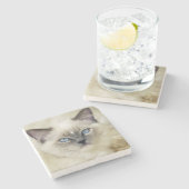 Ragdoll kitten stenen onderzetter (Zijkant)