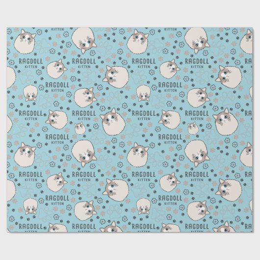 Ragdoll Kitten Wrapping Paper Cadeaupapier (Vlak)