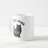 Ragdoll Mama Cat Silhouette Personalized Name Koffiemok (Voorkant links)