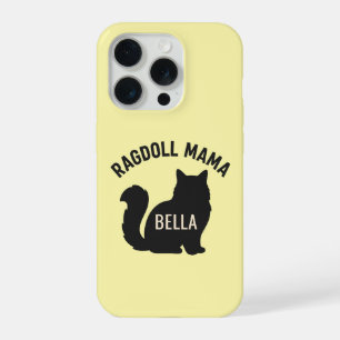 Ragdoll Mama Kat Silhouet Persoonlijke Naam iPhone 15 Pro Case