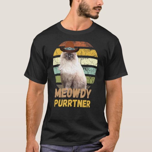 Ragdoll Meowdy Purrtner - Funny Mashup between Meo T-shirt (Voorkant)