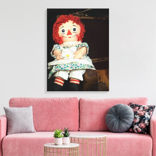 Ragdoll met koffer canvas afdruk (Insitu (Woonkamer))