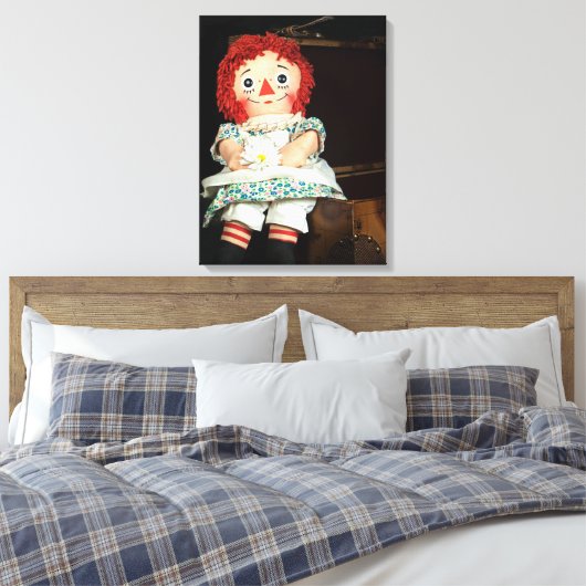 Ragdoll met koffer canvas afdruk (Insitu (Slaapkamer))
