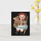 Ragdoll met teddybeer kaart (Gele Bloem)
