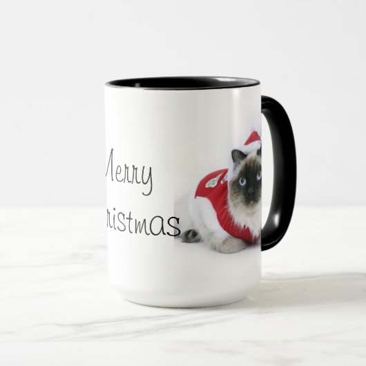 Ragdoll mok met kerstmis (Voorkant rechts)