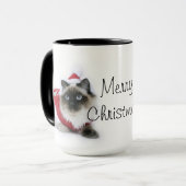 Ragdoll mok met kerstmis (Voorkant links)
