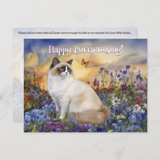 Ragdoll Postcrossing - Briefkaart (Voorkant / Achterkant)