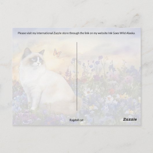 Ragdoll Postcrossing - Briefkaart (Achterkant)