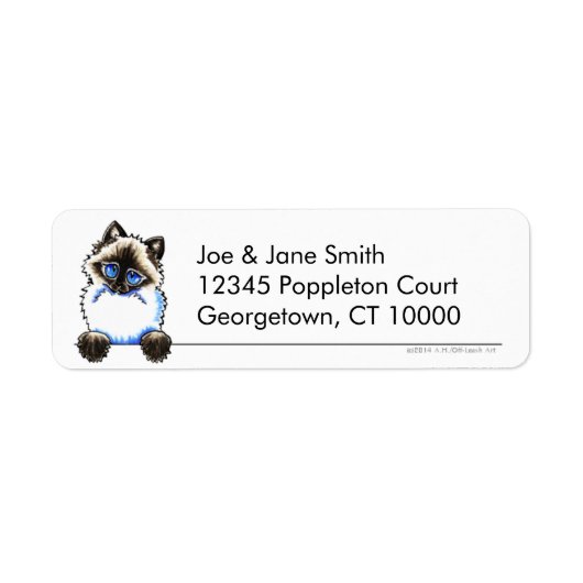 Ragdoll Ragamuffin Cat Clean en Simple Etiket (Voorkant)