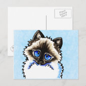 Ragdoll Ragamuffin Illustratie Briefkaart (Voorkant / Achterkant)