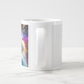 Ragdoll ras van kat kleur explosie achtergrond grote koffiekop (Achterkant)