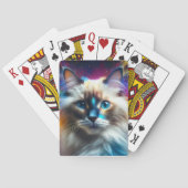 Ragdoll ras van kat kleur explosie achtergrond pokerkaarten (Achterkant)