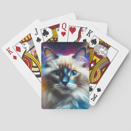 Ragdoll ras van kat kleur explosie achtergrond pokerkaarten (Achterkant)