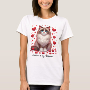 Ragdoll Romance: Valentijnsdag Hartelijk Paws T-shirt