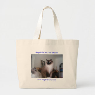 Ragdoll-zegel Grote Tote Bag