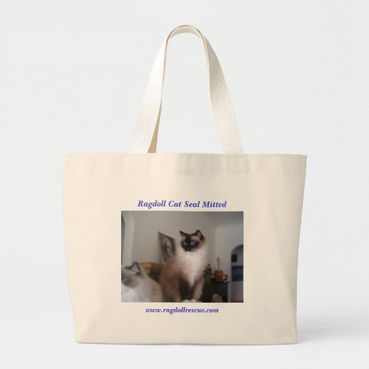Ragdoll-zegel Grote Tote Bag (Voorkant)
