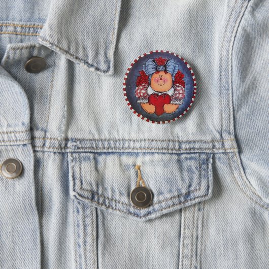 Ragdradie Annie Button Pin (In situ)