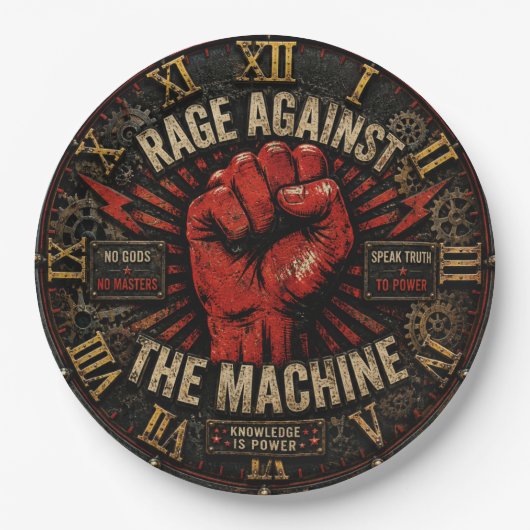 Rage Against the Machine Protest Art Papieren Bordje (Voorkant)