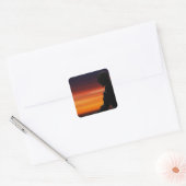 Rage at Sunset: Fury of a Fantasy Warrior Vierkante Sticker (Envelop)