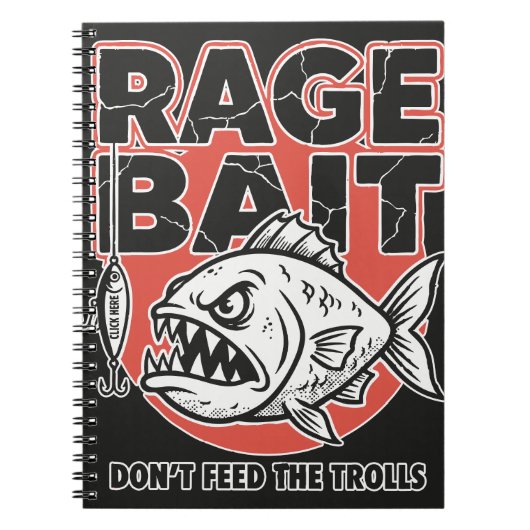 Rage Bait, Don’t Feed The Trolls Notitieboek (Voorkant)