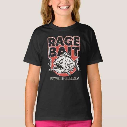 Rage Bait, Don’t Feed The Trolls T-shirt (Voorkant)