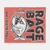 Rage Bait, Voer De Trolls Niet Fleece Deken (Voorkant (Horizontaal))