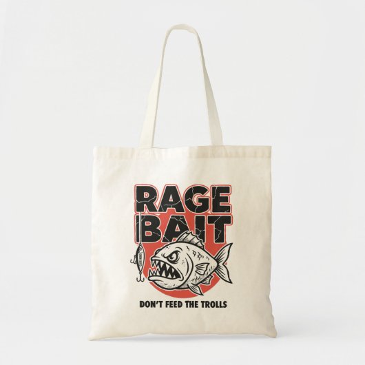 Rage Bait, Voer de Trolls Niet Tote Bag (Voorkant)