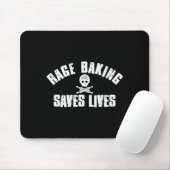 Rage Baking Saves Live Skull Funny Baker Cook Chef Muismat (Met muis)