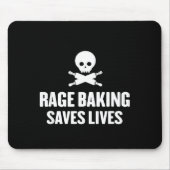 Rage Baking Saves Live Skull Funny Baker Cook Chef Muismat (Voorkant)