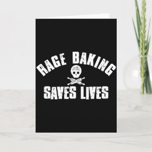 Rage Bakken Slaat Leven Schedel Grappige Bakker Ko Kaart