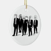 Rage Comic Meme loopt vooruit. Ik Gusta. Keramisch Ornament (Rechts)