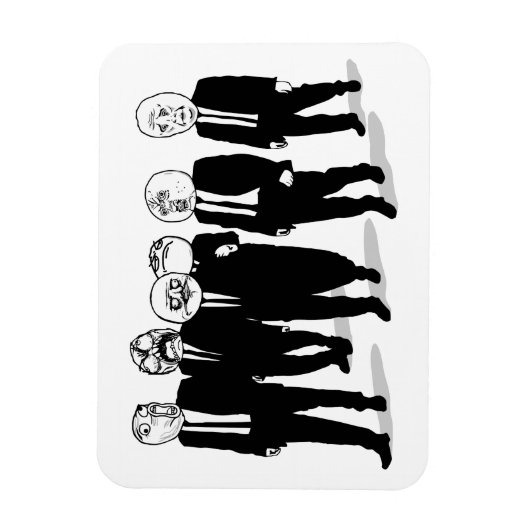 Rage Comic Meme loopt vooruit. Ik Gusta. Magneet (Verticaal)