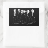 Rage Comic Meme loopt vooruit. Ik Gusta. Rechthoekige Sticker (Tas)