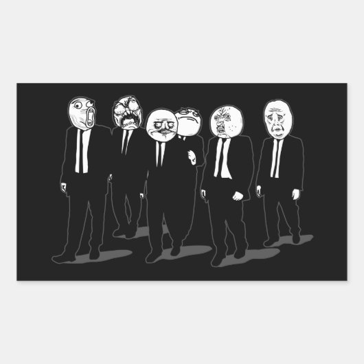 Rage Comic Meme loopt vooruit. Ik Gusta. Rechthoekige Sticker (Voorkant)