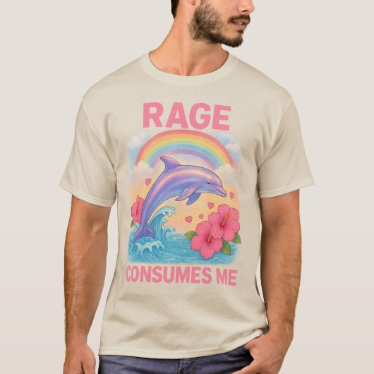 Rage consumeert me dolfijn t-shirt (Voorkant)