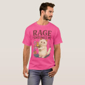 Rage Consumes Me Cat Flower Funny Kitten Women Men T-shirt (Voorkant volledig)