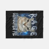 Rage Consumes Me Cat  Funny Meme Fleece Deken (Voorkant (Horizontaal))