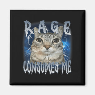 Rage Consumes Me Cat Funny Meme Magneet