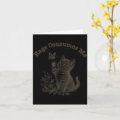 Rage Consumes Me Cat  Kaart (Gele Bloem)