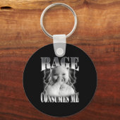 Rage Consumes Me Funny Ai Baby Holding Laugh Brain Sleutelhanger (Voorkant)